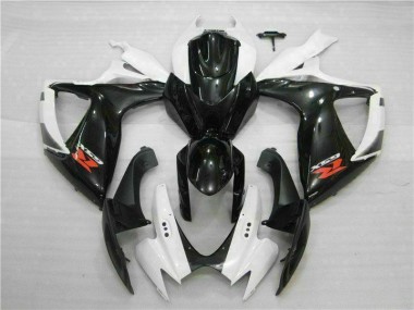 Branco Preto Abs Kits Carenagem Suzuki GSXR 600 / 750 K6 2006-2007