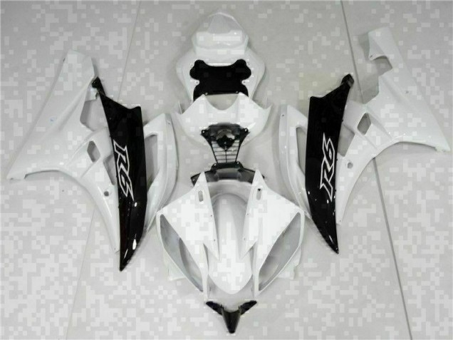 Branco Preto Abs Kits Carenagem Yamaha R6 2006-2007 Branco Preto Abs Kits Carenagem Yamaha R6 2006-2007