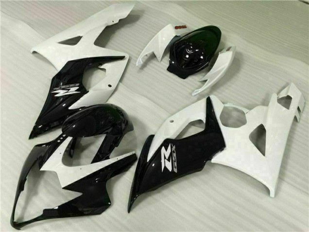 Branco Preto Abs Kits Completos Carenagem Suzuki GSXR 1000 K5 2005-2006 Branco Preto Abs Kits Completos Carenagem Suzuki GSXR 1000 K5 2005-2006