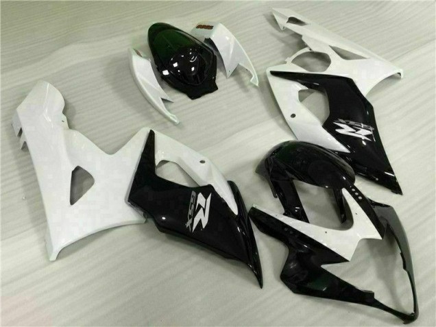 Branco Preto Abs Kits Completos Carenagem Suzuki GSXR 1000 K5 2005-2006 Branco Preto Abs Kits Completos Carenagem Suzuki GSXR 1000 K5 2005-2006