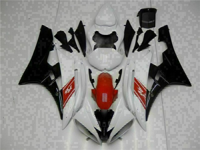 Branco Preto Abs Kits Completos Carenagem Yamaha R6 2006-2007