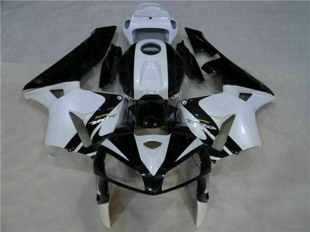 Branco Preto Abs Plástico Honda CBR 600RR 2005-2006 Branco Preto Abs Plástico Honda CBR 600RR 2005-2006