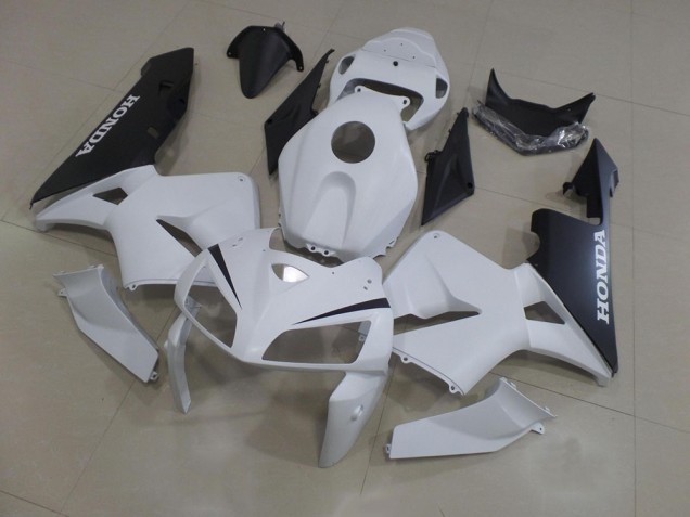 Branco Preto Abs Plásticos Honda CBR 600RR 2005-2006 Branco Preto Abs Plásticos Honda CBR 600RR 2005-2006