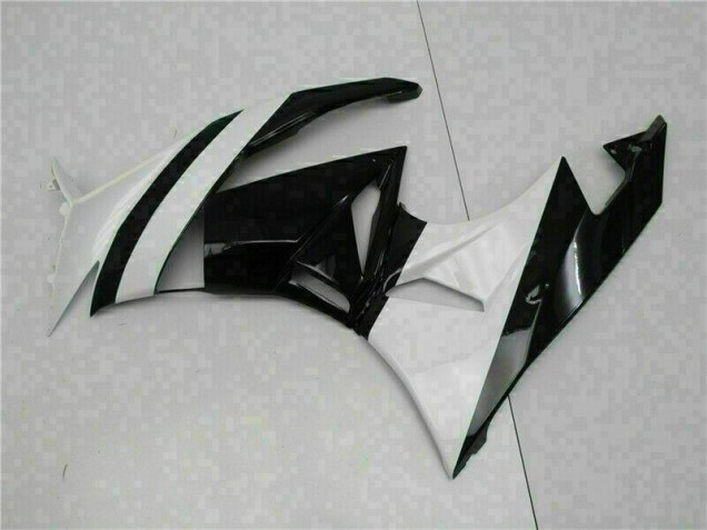 Branco Preto Abs Plásticos Kawasaki ZX6R 2009-2012 Branco Preto Abs Plásticos Kawasaki ZX6R 2009-2012
