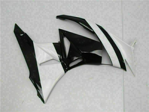 Branco Preto Abs Plásticos Kawasaki ZX6R 2009-2012 Branco Preto Abs Plásticos Kawasaki ZX6R 2009-2012