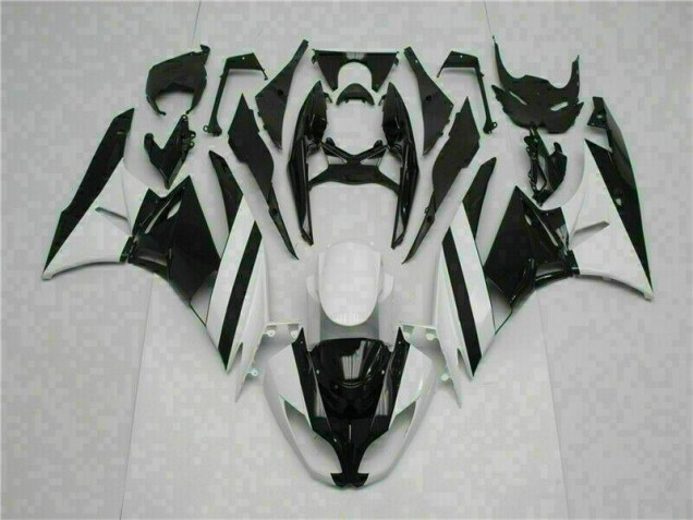 Branco Preto Abs Plásticos Kawasaki ZX6R 2009-2012 Branco Preto Abs Plásticos Kawasaki ZX6R 2009-2012