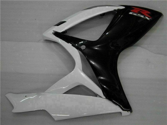 Branco Preto Abs Plásticos Suzuki GSXR 600 / 750 K6 2006-2007 Branco Preto Abs Plásticos Suzuki GSXR 600 / 750 K6 2006-2007