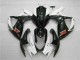 Branco Preto Abs Plásticos Suzuki GSXR 600 / 750 K6 2006-2007 Branco Preto Abs Plásticos Suzuki GSXR 600 / 750 K6 2006-2007