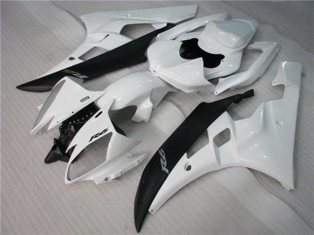 Branco Preto Abs Plásticos Yamaha R6 2006-2007 Branco Preto Abs Plásticos Yamaha R6 2006-2007