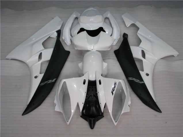 Branco Preto Abs Plásticos Yamaha R6 2006-2007 Branco Preto Abs Plásticos Yamaha R6 2006-2007