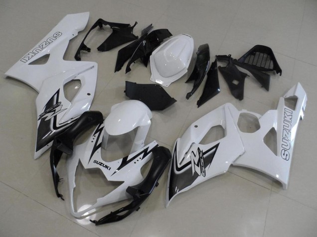 Branco & Preto Carenagem Suzuki GSXR 1000 K7 2007-2008 Branco & Preto Carenagem Suzuki GSXR 1000 K7 2007-2008