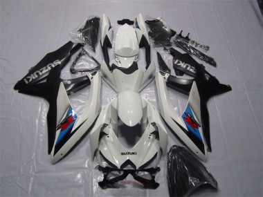 Branco Preto Carenagem Suzuki GSXR 1000 K7 2007-2008