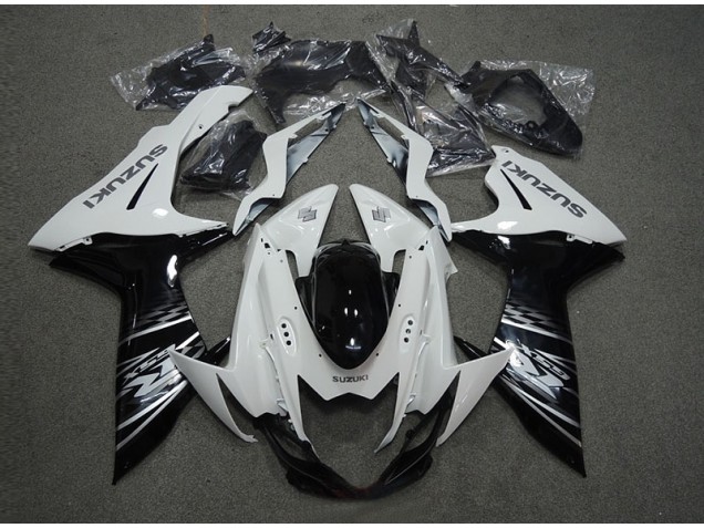 Branco Preto Carenagem Suzuki GSXR 600 K11 2011-2021 Branco Preto Carenagem Suzuki GSXR 600 K11 2011-2021