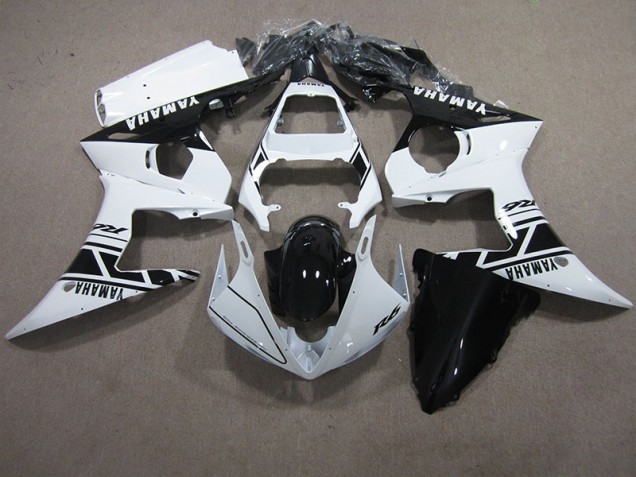 Branco Preto Carenagem Yamaha R6 2003-2005 Branco Preto Carenagem Yamaha R6 2003-2005