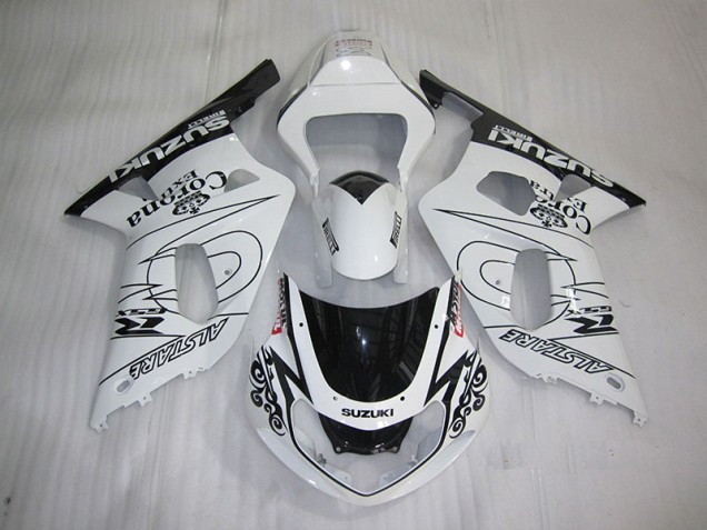 Branco Preto Corona Extra Carenagem Suzuki GSXR 600 K1 K2 K3 2001-2003 Branco Preto Corona Extra Carenagem Suzuki GSXR 600 K1 K2 K3 2001-2003