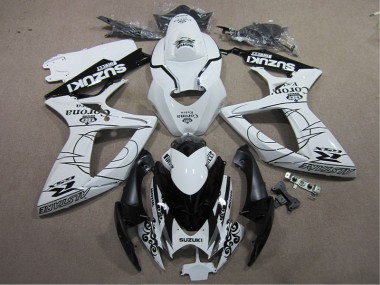 Branco Preto Corona Extra Carenagem Suzuki GSXR 600 K6 2006-2007