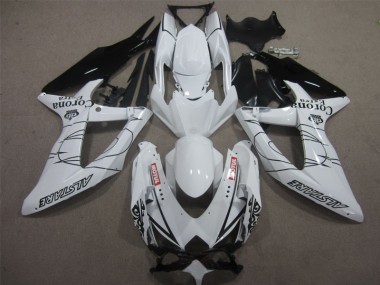 Branco Preto Corona Extra Motul Carenagem Suzuki GSXR 600 K8 2008-2010