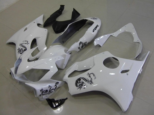 Branco & Preto Dragon Carenagem Honda CBR 600RR 2003-2004 Branco & Preto Dragon Carenagem Honda CBR 600RR 2003-2004
