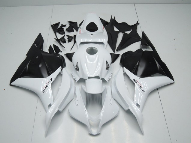 Branco Preto Fosco Carenagem Honda CBR 600RR 2009-2012 Branco Preto Fosco Carenagem Honda CBR 600RR 2009-2012