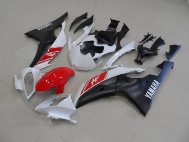 Branco & Preto Fosco Carenagem Yamaha R6 2008-2016