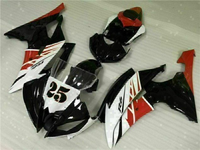 Branco Preto Injeção Kit Carenagem Yamaha R6 2008-2016 Branco Preto Injeção Kit Carenagem Yamaha R6 2008-2016