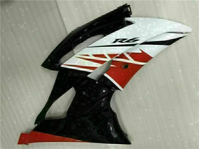 Branco Preto Injeção Kit Carenagem Yamaha R6 2008-2016 Branco Preto Injeção Kit Carenagem Yamaha R6 2008-2016