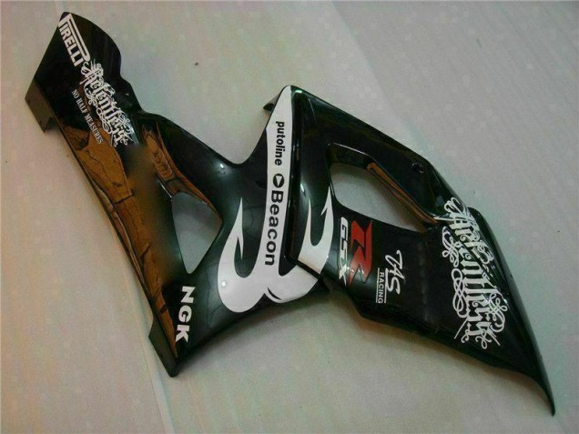 Branco Preto Kit Carenagem Suzuki GSXR 1000 K5 2005-2006 Branco Preto Kit Carenagem Suzuki GSXR 1000 K5 2005-2006