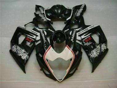 Branco Preto Kit Carenagem Suzuki GSXR 1000 K5 2005-2006