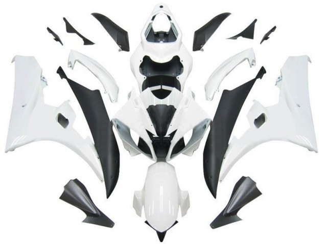 Branco Preto Kit Carenagem Yamaha R6 2006-2007 Branco Preto Kit Carenagem Yamaha R6 2006-2007