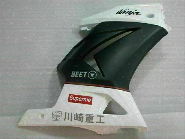 Branco Preto Ninja 3M Carenagem Kawasaki EX250 2008-2012 Branco Preto Ninja 3M Carenagem Kawasaki EX250 2008-2012