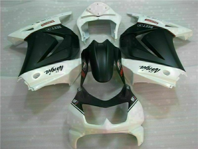 Branco Preto Ninja 3M Carenagem Kawasaki EX250 2008-2012 Branco Preto Ninja 3M Carenagem Kawasaki EX250 2008-2012