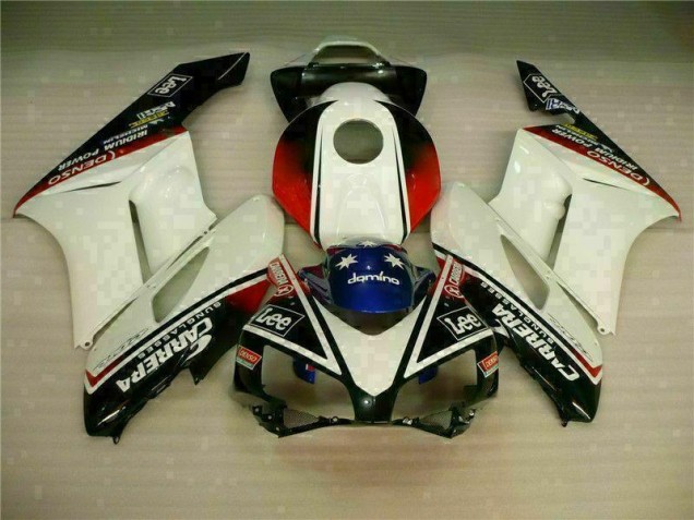 Branco Preto Plástico Honda CBR 1000RR 2004-2005