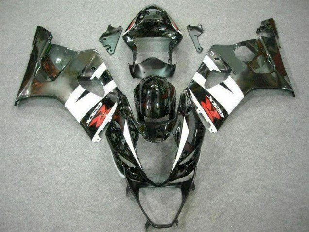 Branco Preto Plástico Suzuki GSXR 1000 K3 2003-2004 Branco Preto Plástico Suzuki GSXR 1000 K3 2003-2004
