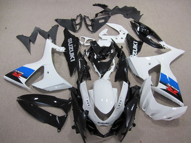Branco Preto Plástico Suzuki GSXR 1000 K9 2009-2016 Branco Preto Plástico Suzuki GSXR 1000 K9 2009-2016