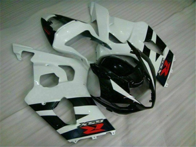 Branco Preto Plásticos Suzuki GSXR 1000 K3 2003-2004 Branco Preto Plásticos Suzuki GSXR 1000 K3 2003-2004
