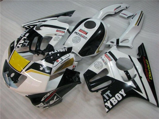 Branco Preto Playboy Carenagem Honda CBR 600 F3 1995-1998
