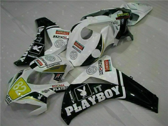 Branco Preto Playboy Carenagem & Plástico Honda CBR 1000RR 2008-2011 Branco Preto Playboy Carenagem & Plástico Honda CBR 1000RR 2008-2011