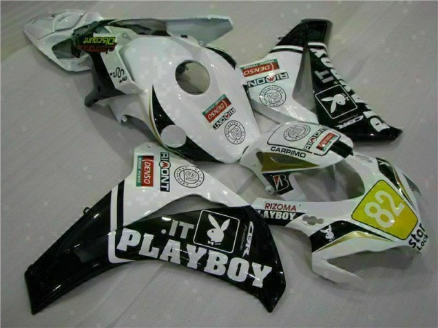 Branco Preto Playboy Carenagem & Plástico Honda CBR 1000RR 2008-2011 Branco Preto Playboy Carenagem & Plástico Honda CBR 1000RR 2008-2011