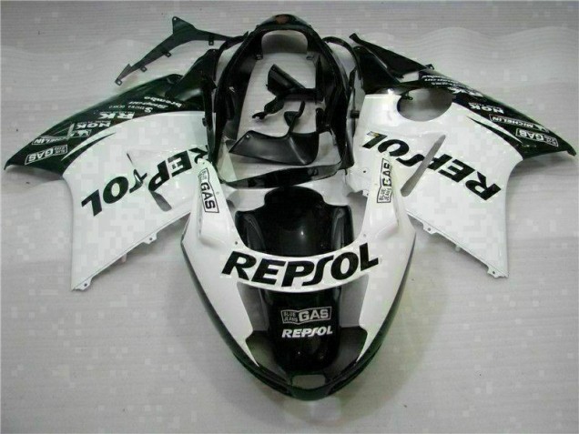 Branco Preto Repsol Carenagem Honda CBR 1100 XX 1996-2007 Branco Preto Repsol Carenagem Honda CBR 1100 XX 1996-2007