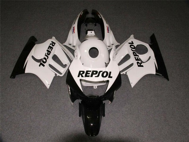 Branco Preto Repsol Carenagem Honda CBR 600 F3 1995-1998 Branco Preto Repsol Carenagem Honda CBR 600 F3 1995-1998