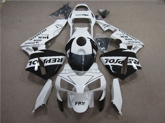 Branco Preto Repsol Kit Completo Carenagem Honda CBR 600RR 2005-2006 Branco Preto Repsol Kit Completo Carenagem Honda CBR 600RR 2005-2006