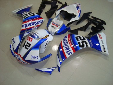 Branco Preto Sterilgarda Carenagem Yamaha R1 2009-2011