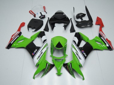 Branco Preto & Verde Carenagem Kawasaki ZX10R 2008-2010