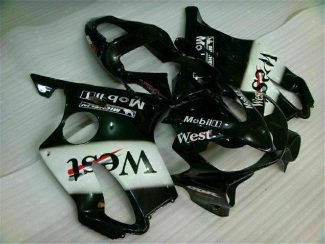 Branco Preto West Carenagem Honda CBR 600 F4i 2001-2003 Branco Preto West Carenagem Honda CBR 600 F4i 2001-2003