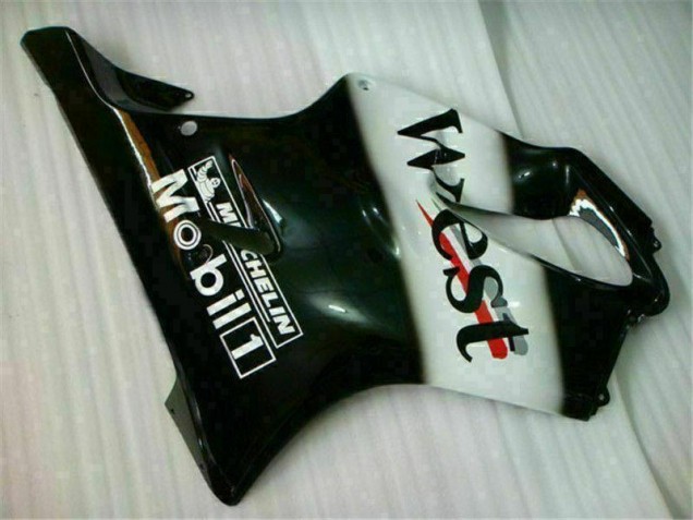 Branco Preto West Carenagem Honda CBR 600 F4i 2001-2003 Branco Preto West Carenagem Honda CBR 600 F4i 2001-2003