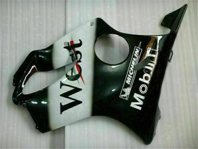 Branco Preto West Carenagem Honda CBR 600 F4i 2001-2003 Branco Preto West Carenagem Honda CBR 600 F4i 2001-2003