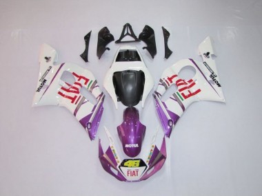 Branco Roxo Fiat 46 Carenagem Yamaha R6 1998-2002