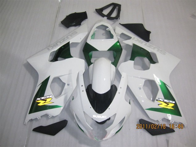 Branco Verde Carenagem Suzuki GSXR 600 K4 2004-2005 Branco Verde Carenagem Suzuki GSXR 600 K4 2004-2005