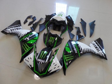 Branco Verde Grande Monster Carenagem Yamaha R1 2009-2011