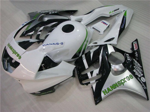 Branco Verde Hannspree Carenagem Honda CBR 600 F3 1995-1998 Branco Verde Hannspree Carenagem Honda CBR 600 F3 1995-1998
